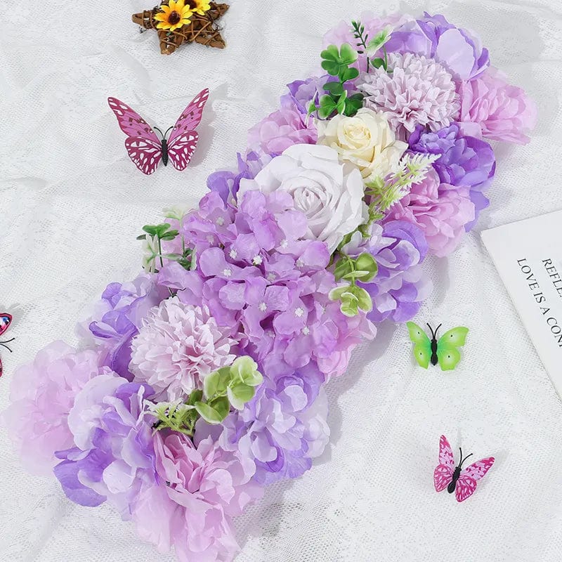 Showlu Fashion Store GHP-020 Artificial Flowers Row Arch DIY Wedding Birthday Party Home rose peony Wall Background Banquet Table Arrangement Decoration