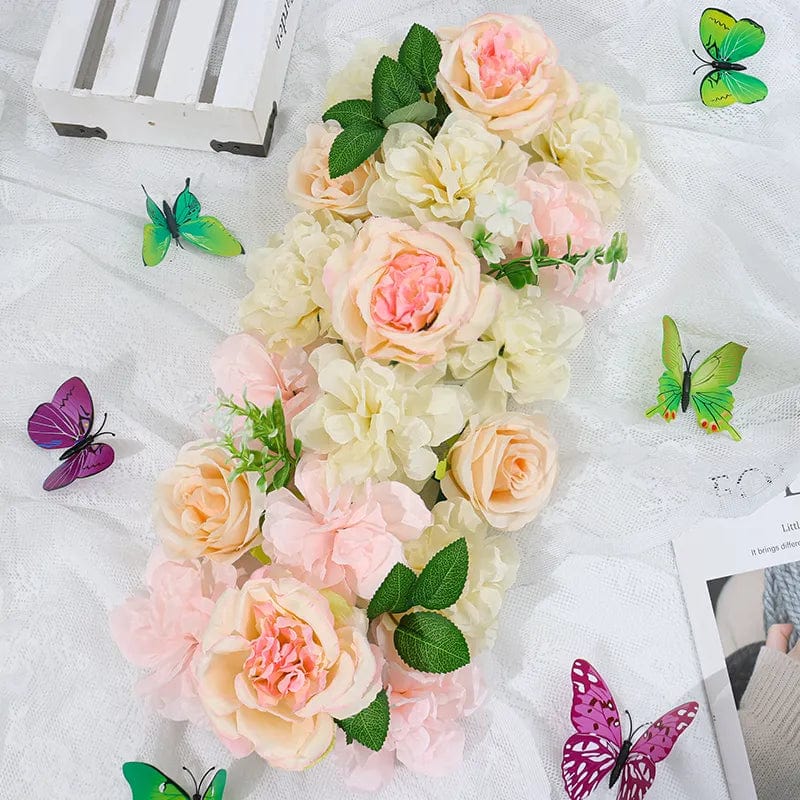 Showlu Fashion Store GHP-022 Artificial Flowers Row Arch DIY Wedding Birthday Party Home rose peony Wall Background Banquet Table Arrangement Decoration