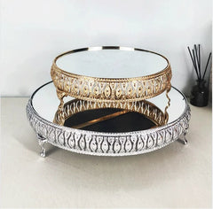  Showlu Fashion Store Gold / 26x 9cm Gold Mirrored Cake Stand, Wedding, Birthday Party, Dessert Table Decoration, 1