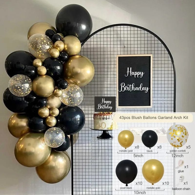  Showlu Fashion Store Golden Birthday Door Curtain Backdrop 30 40 50 Happy Birthday Tablecloth Table Runner Balloon Birthday Party Decoration For Home