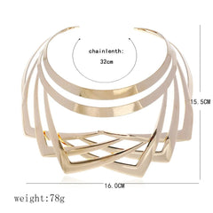  Showlu Fashion Store Gothic Alloy Choker Necklaces Simple Statement Short African Necklace Chokers Collar Fashion Costume Jewelry for Women Gift