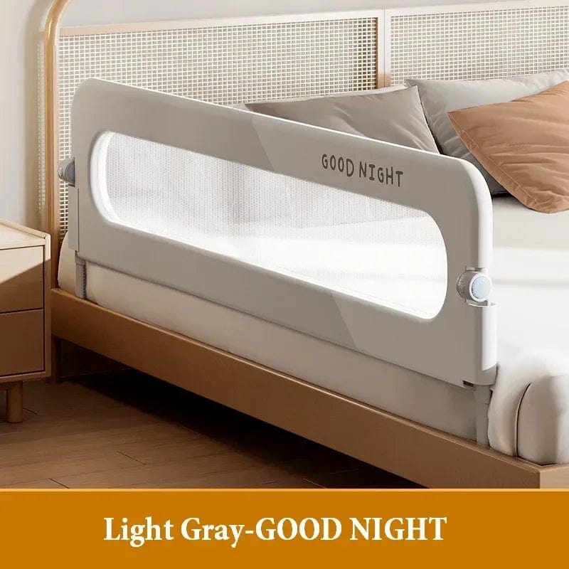 SHOWLU FASHION STORE Gray-200CM Bed Guardrail Adjustable Baby Safety Bed Barrier Anti-Fall Baby Crib Bumper Fully Folded Bed Safety Rails Bedroom Baby Fence