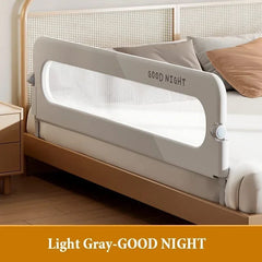 SHOWLU FASHION STORE Gray-200CM Bed Guardrail Adjustable Baby Safety Bed Barrier Anti-Fall Baby Crib Bumper Fully Folded Bed Safety Rails Bedroom Baby Fence