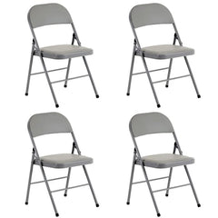 SHOWLU FASHION STORE Gray 4PCS / United States 4pcs/6pcs Elegant Foldable Iron & PVC Chairs for Convention & Exhibition