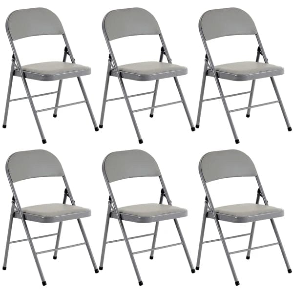 SHOWLU FASHION STORE Gray 6 PCS / United States 4pcs/6pcs Elegant Foldable Iron & PVC Chairs for Convention & Exhibition