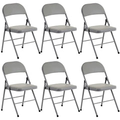 SHOWLU FASHION STORE Gray 6 PCS / United States 4pcs/6pcs Elegant Foldable Iron & PVC Chairs for Convention & Exhibition