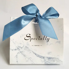  Showlu Fashion Store gray blue / 4.5x1.8x3.Inches / 50pcs Elegant Mini Pink Thank You Gift Bags - 50 Pack