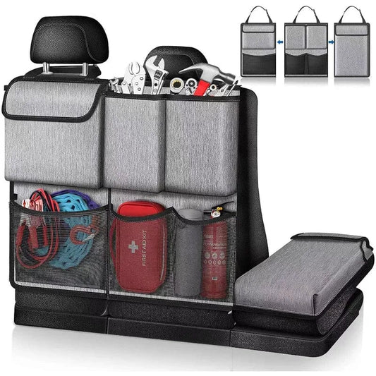 Showlu Fashion Store GRAY Car Trunk Organizer Backseat Storage Bag High Capacity Multi-use Oxford Cloth Car Seat Back Organizers Interior Accessories