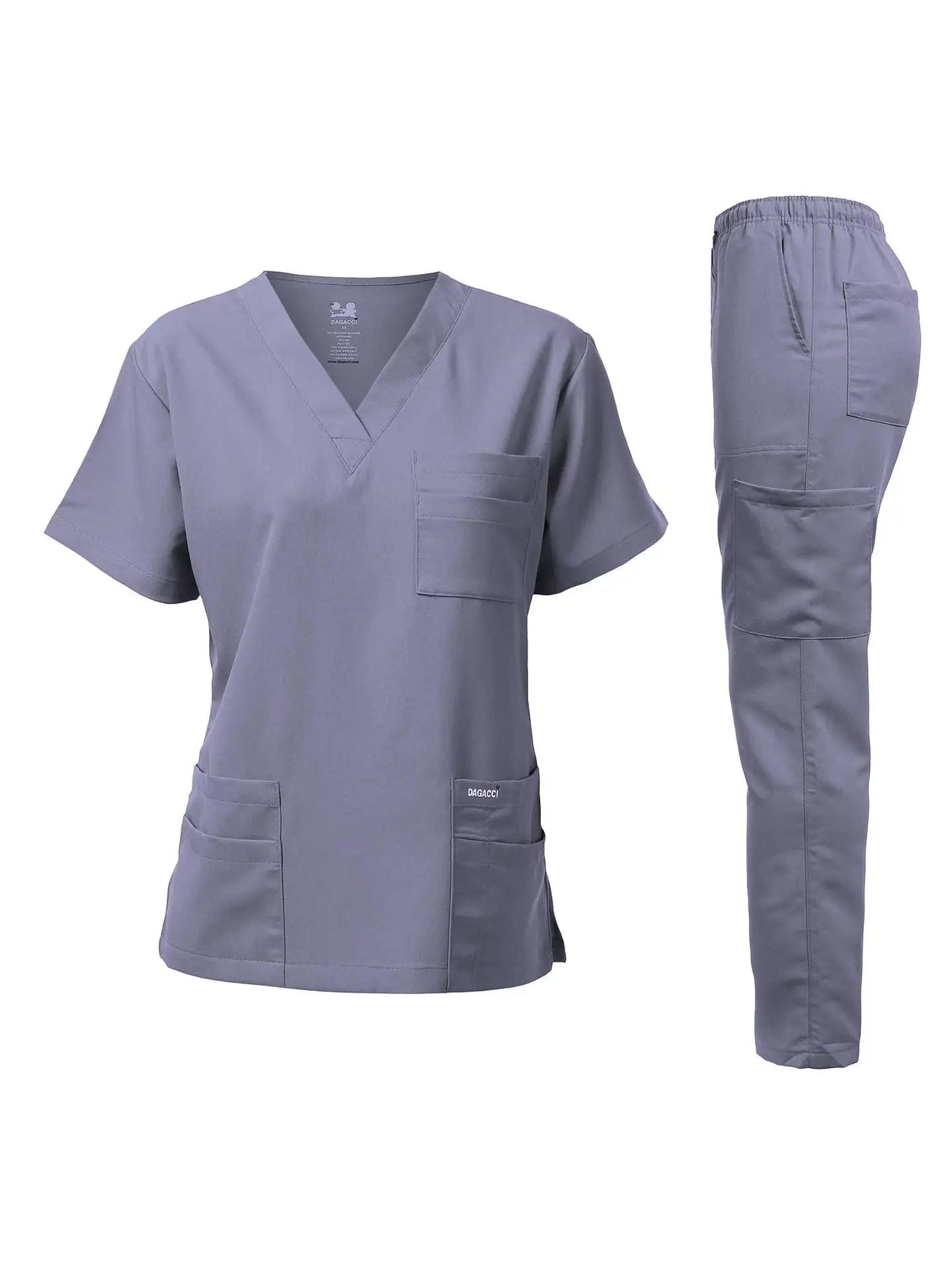 SHOWLU FASHION STORE gray / L Dental Clinic Scrubs Men and Women Short Sleeve Surgical Scrub Sets Medical Uniforms for Doctors and Surgeons Wholesale