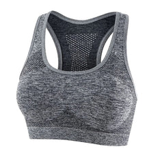  Showlu Fashion Store Gray / L-XL Women Sports Bra Top Push Up Fitness Yoga Bra Underwear Sport Tops For Women Breathable Running Vest Gym Wear