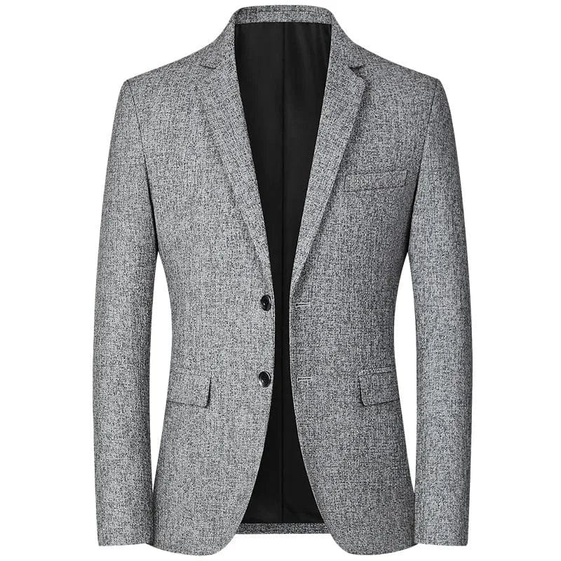  Showlu Fashion Store GRAY / M New Blazers Men Fashion Slim Casual Suits Coats Solid Color Business Suits Jackets Men's Blazers Tops Brand Mens Clothing 2022