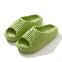  Showlu Fashion Store Green / 40-41(fit 39-40) Couple Non Slip EVA Soft Sole Slippers Women Summer Beach Sandals Bathroom Home Flat Shoes Indoor & Outdoor Slippers for Men