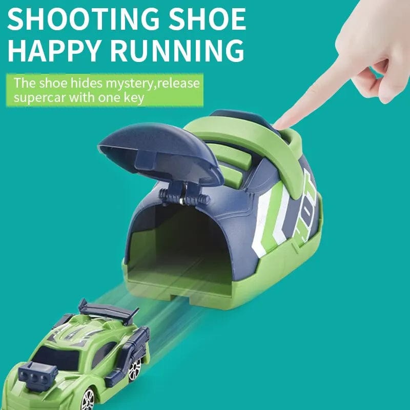  Showlu Fashion Store green Creative Catapult Car Toys. Ejection Super Racing Car Ejection Running Shoes Inertia Vehicle Competitive Toys for Children