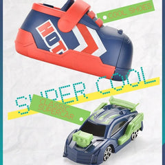  Showlu Fashion Store green Creative Catapult Car Toys. Ejection Super Racing Car Ejection Running Shoes Inertia Vehicle Competitive Toys for Children