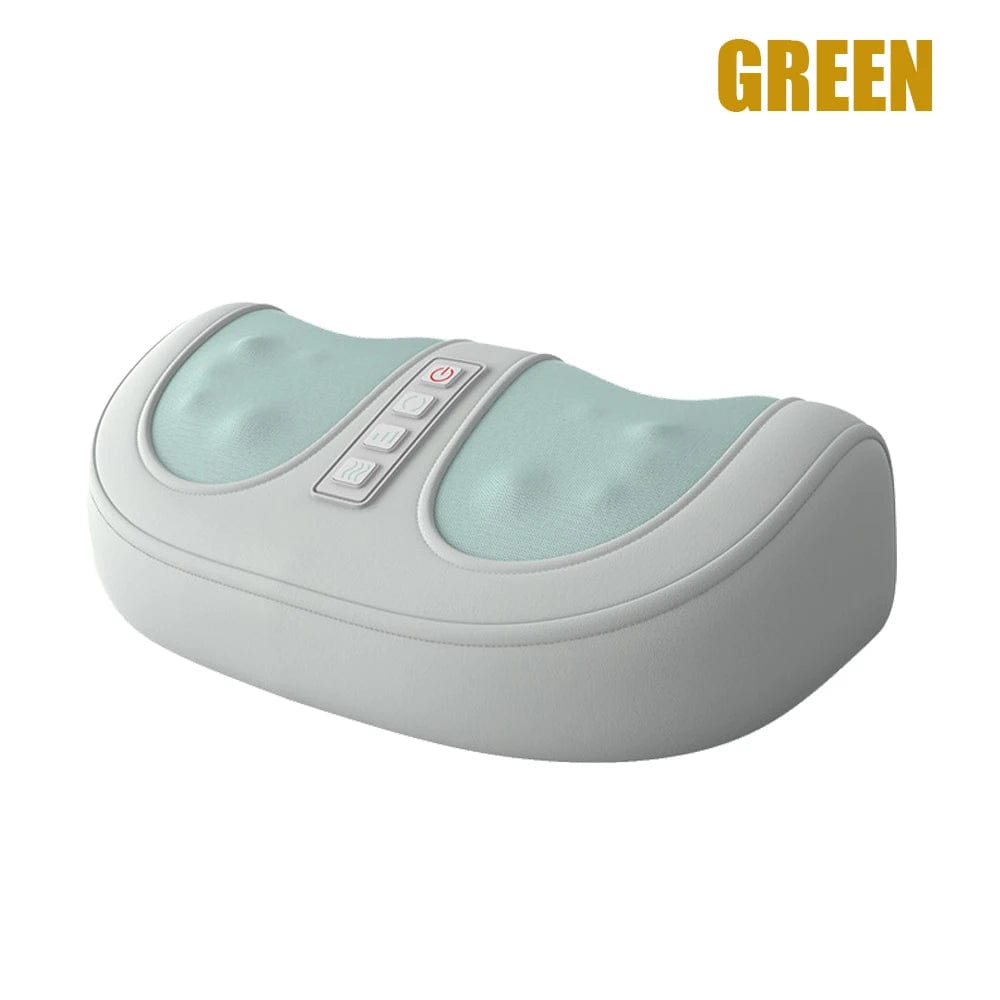 SHOWLU FASHION STORE Green / EU Plug Electric Foot Massager Mini Feet Machine Deep Muscles Heating Therapy Relief Fatigue Calf Shiatsu Kneading Roller Vibrator Tools