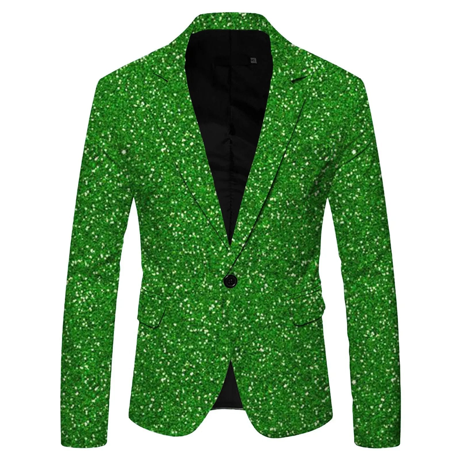 SHOWLU FASHION STORE Green / L Men Nightclub Prom Suit Blazer Men Costume Homme Stage Clothes For Singers Shiny Gold Sequin Glitter Embellished Blazer Jacket