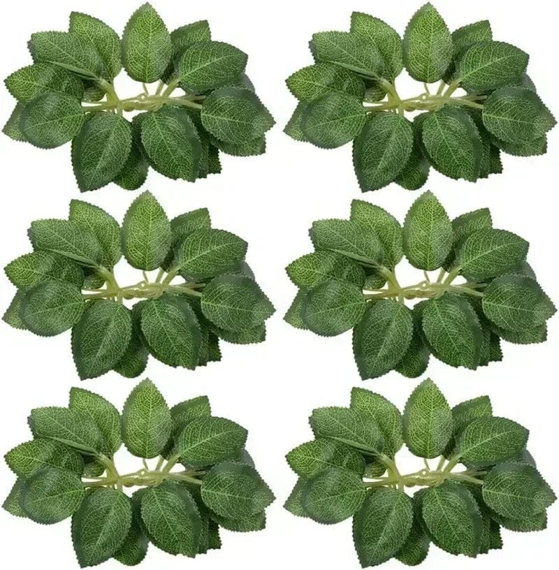 Showlu Fashion Store green leaves / 25pcs no box leaves 10/25/50Pcs Artificial Rose Flowers Foam Fake Faux Flowers Roses for DIY Wedding Bouquets Party Home Decor Garden Decoration