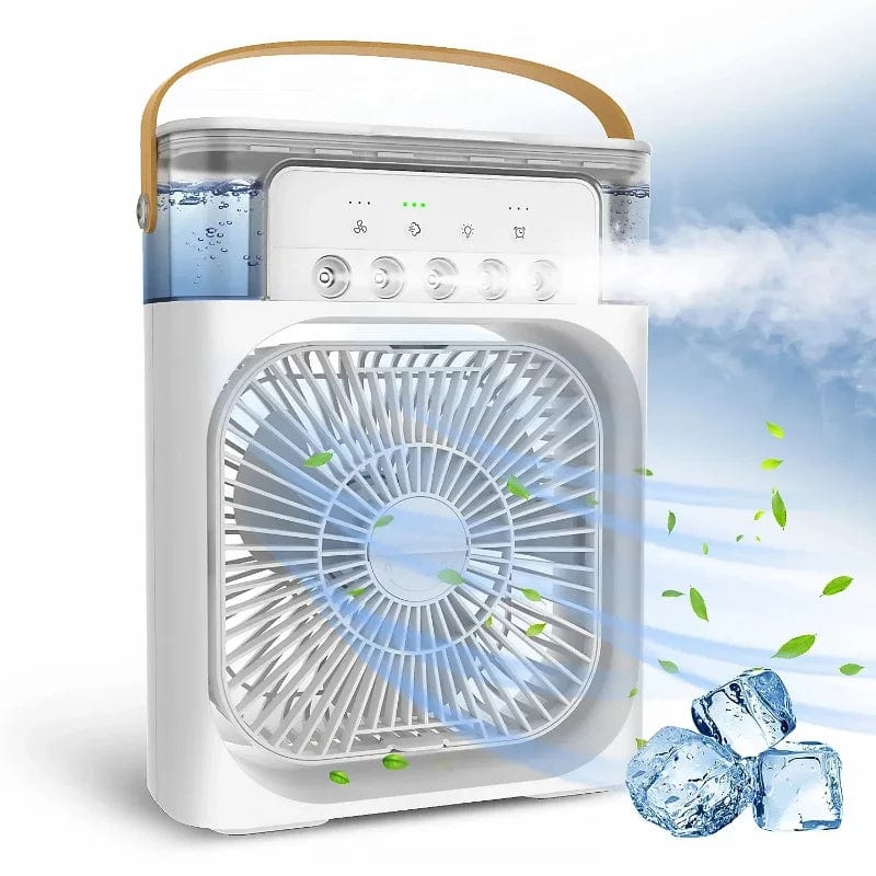  Showlu Fashion Store Green Portable 3 In 1 Fan AIr Conditioner Household Small Air Cooler LED Night Lights Humidifier Air Adjustment Home Fans Dropshipping