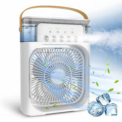  Showlu Fashion Store Green Portable 3 In 1 Fan AIr Conditioner Household Small Air Cooler LED Night Lights Humidifier Air Adjustment Home Fans Dropshipping