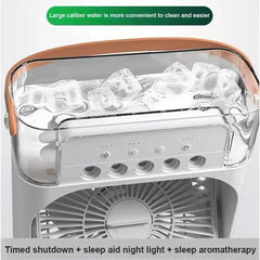  Showlu Fashion Store Green Portable 3 In 1 Fan AIr Conditioner Household Small Air Cooler LED Night Lights Humidifier Air Adjustment Home Fans Dropshipping