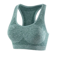  Showlu Fashion Store Green / S-M Women Sports Bra Top Push Up Fitness Yoga Bra Underwear Sport Tops For Women Breathable Running Vest Gym Wear