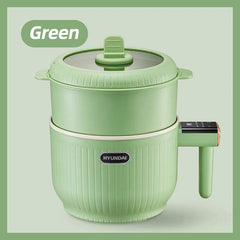 Showlu Fashion Store green with steamer / 220-240V / EU 1.5L Electric Rice Cooker Smart Cooking Pot Multicooker Lunch Box Rice Cookers Dormitory Hot Pot Non-stick Electric Skillet 220V