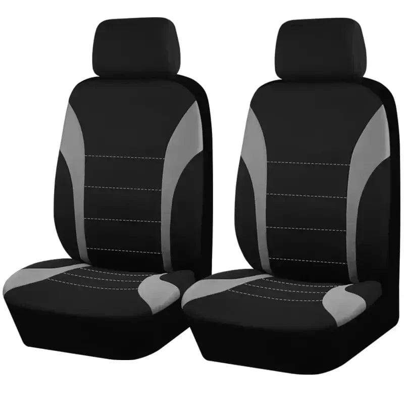  Showlu Fashion Store Grey-2seat Four Season Universal Car  Front/Rear Seat Cover Polyester Fabric Protect Seat Covers Safe Truck Van SUV Seat Protecto Accessory