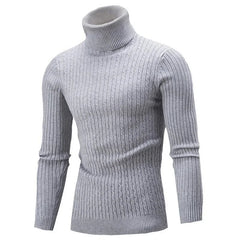 SHOWLU FASHION STORE grey / 5XL 2023 Winter Men Warm Turtleneck Sweater Mens Rollneck Warm Knitted Sweater Keep Warm Men  Casual  Jumper Knit Woolen Sweater