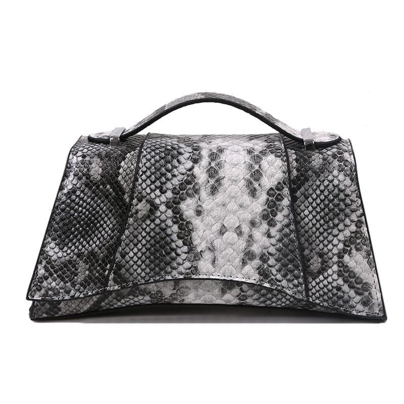 SHOWLU FASHION STORE Grey Fancy Bag 2023 New Fashion Crocodile Pattern Shoulder Messenger Bag Hourglass Shiny Tote Western Style Texture