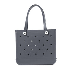  Showlu Fashion Store grey / L Large Boggs Beach Bag Summer EVA Beach Basket Women Picnic Tote Bag Holes Waterproof Handbag Pouch Shopping Shoulder Bag