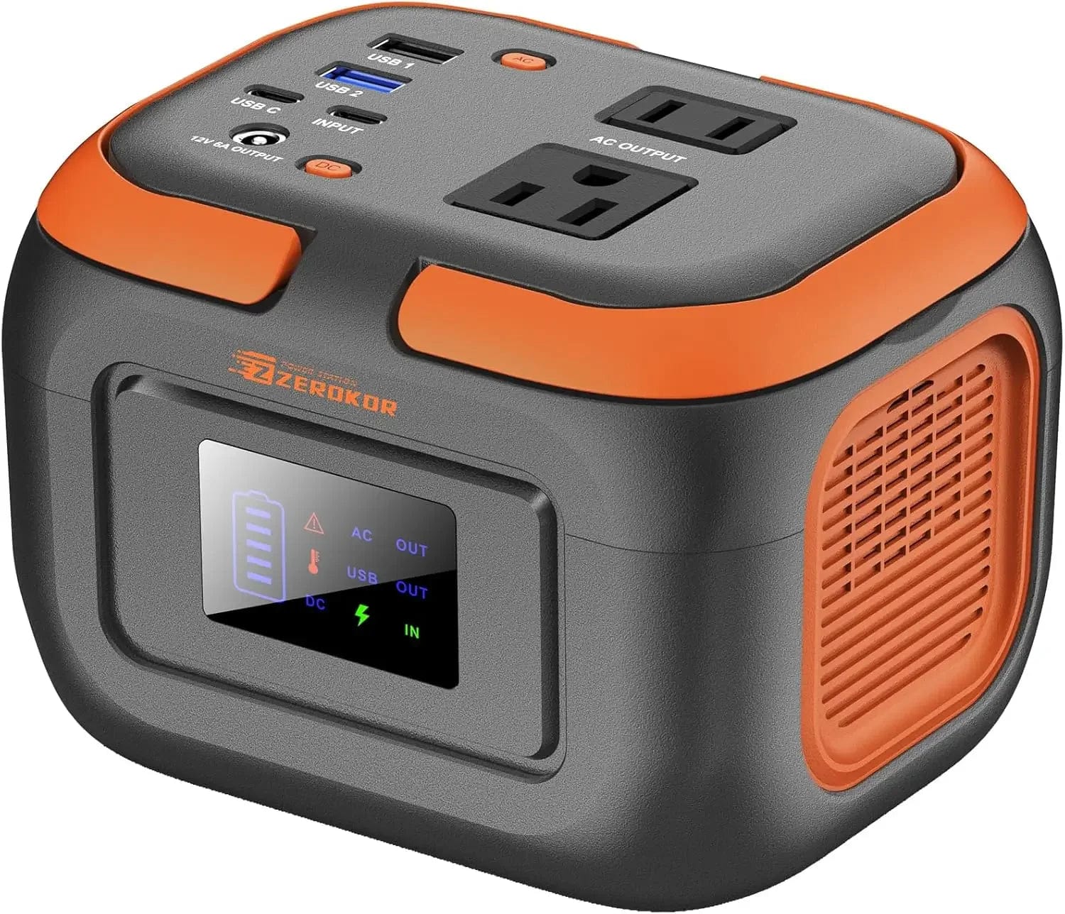 SHOWLU FASHION STORE Grey Orange / United States Portable Power Station Portable Generator  Portable Power Pack with AC Outlet External Lithium Battery Pack with USB C Input