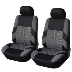 SHOWLU FASHION STORE grey Universal Fit Front Pair Car Seat Covers - Breathable Polyester Split Automotive Seat Cushion Protectors with Sponge Filler - Hand Washable, All-Season, Durable and Easy to Install