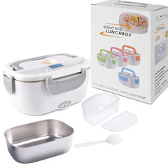  Showlu Fashion Store Grey / us Electric Lunch Box Food Heater 2-In-1