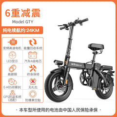 SHOWLU FASHION STORE GTY6Ah Folding Electric Bicycle Small Driving Super Light Portable Lithium Battery New Power Scooter Battery Bike