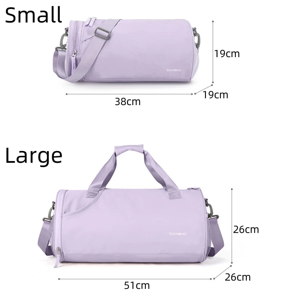  Showlu Fashion Store Gym Bag for Women Men Large Waterproof Sports Bag Weekender Bag Small Duffle Bags Travel Bag with Wet Pocket & Shoe Compartment