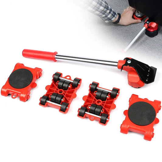 SHOWLU FASHION STORE Heavy Duty Furniture Lifter Mover Set Furniture Mover Tool Transport Lifter Heavy Stuffs Moving Wheel Roller Bar Hand Tools