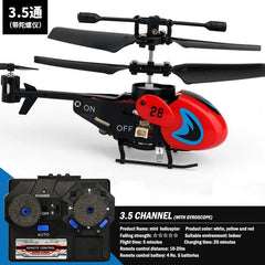  Showlu Fashion Store High quality 3.5-channel color mini remote control helicopter anti-collision and drop-resistant drone children's toy