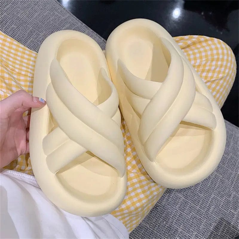  Showlu Fashion Store High Quality Couple Soft Sole Platform Slippers For Women Summer Bathroom Beach Slides Men Ultra-Light Slipper Outdoor Sandals