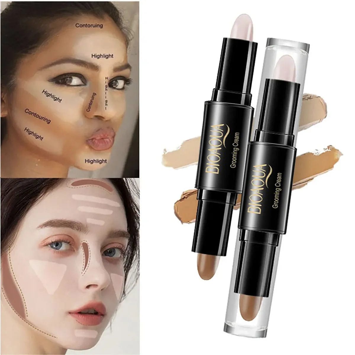  Showlu Fashion Store High Quality Professional Makeup Base Foundation Cream for Face Concealer Contouring for Face Bronzer Beauty Women's Cosmetics