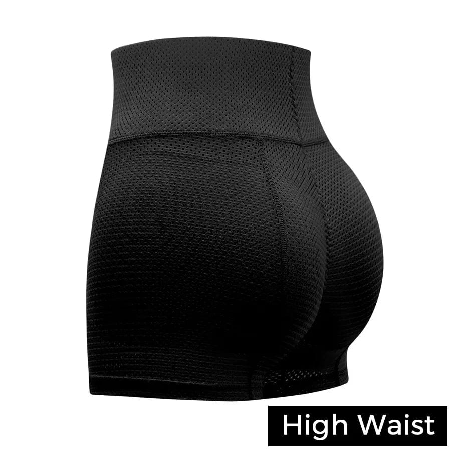  Showlu Fashion Store High Waist-Black / L Hip Enhancer Hip Butt Cushion Hips Cushion Padded Panties Control Panties Butt Lifting Lifter Buttock Mesh Little Hole