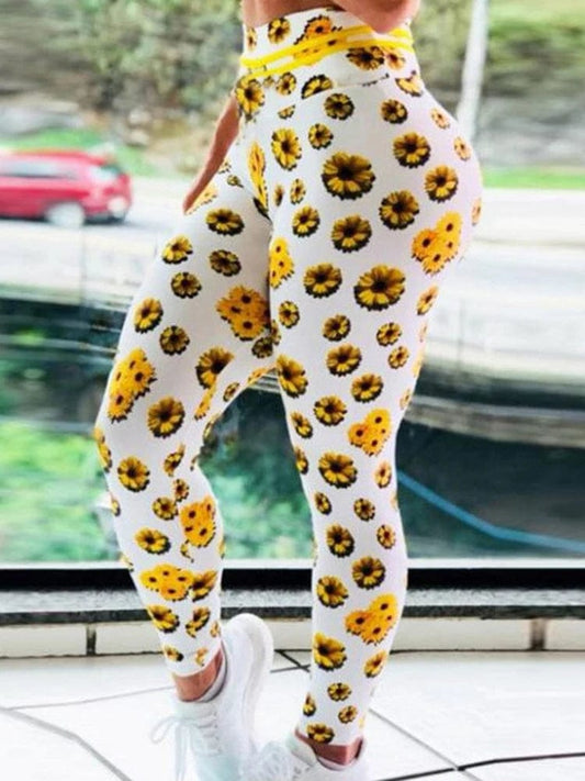  Showlu Fashion Store HK678 / S Digital Printing Exercise Sports Women Yoga Leggings High Waist Trousers Running Fitness Gym Leggins Femme Pants