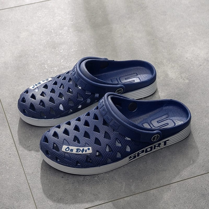 SHOWLU FASHION STORE "Imported" dark blue (men) / 45 Vietnam Rubber Non-Stinky Travel Soft Cave Shoes