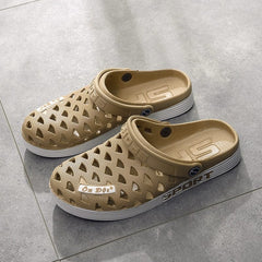 SHOWLU FASHION STORE [Imported] khaki (men) / 43 Vietnam Rubber Non-Stinky Travel Soft Cave Shoes