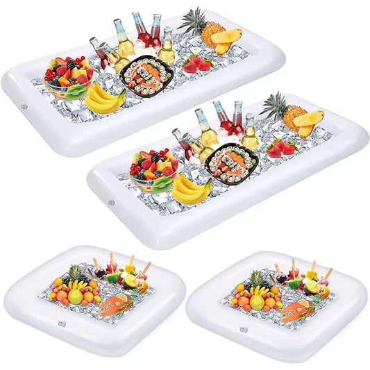  Showlu Fashion Store Inflatable Serving Bar Salad Ice Tray Food Drink Containers BBQ Picnic Pool Party Supplies Buffet Salad Food & Drinks Tray