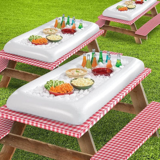  Showlu Fashion Store Inflatable Serving Bar Salad Ice Tray Food Drink Containers BBQ Picnic Pool Party Supplies Buffet Salad Food & Drinks Tray