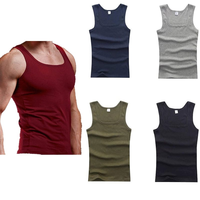  Showlu Fashion Store Itness Muscle Sleeveless Singlet Top Vest Tank MAN'S Clothes