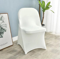  Showlu Fashion Store IVORY Folding Chair Cover Wedding Spandex Lycra Birthday Party Show Hotel Banquet Decoration