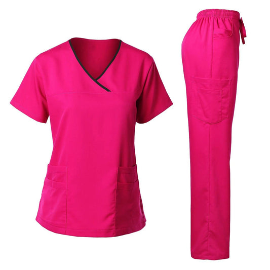 SHOWLU FASHION STORE J / XL High Quality Hot Sale Hospital Uniform Wholesale Tops And Pants Medical Women Nursing Scrubs Uniforms Sets