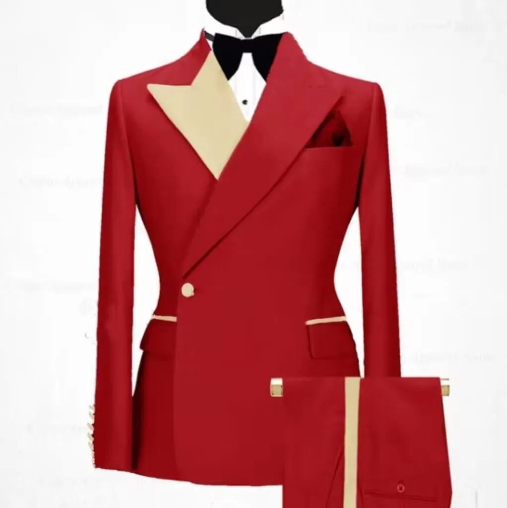 SHOWLU FASHION STORE Jacket and pants 1 / XS New men's dress men's wedding party dress bridegroom best man tuxedo performance suit （Jacket+pants）