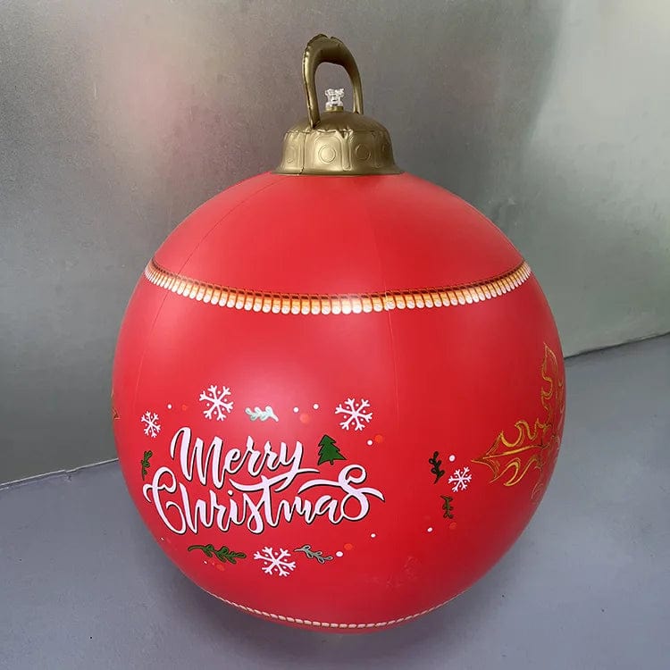 Showlu Fashion Store K / 60cm 60cm Outdoor Christmas Inflatable Decorated Ball PVC Giant Big Large Balls Xmas Tree Decorations Toy Ball Without Light Ornament